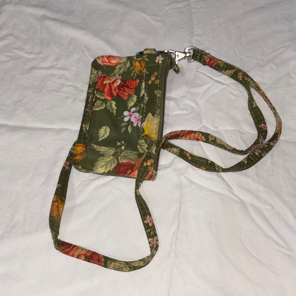Wonderful Flower Floral ID Zip Case & Lanyard